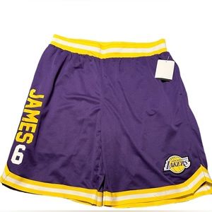 NWT Los Angelos LA Lakers Men's Shorts Lebron XXL 2X